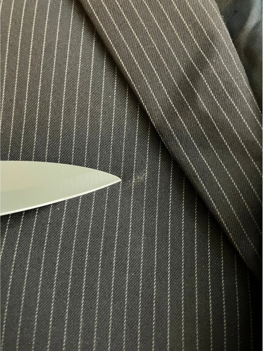Brooks Brothers 346 Mens 40R Gray Pinstripe Blazer Wool Stretch Sport Coat